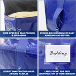 Extra Heavy Duty Large Moving Bags with Strong Zipper & Carrying Handles