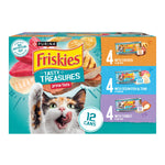 Purina Friskies Wet Cat Food Variety Pack, Tasty Treasures  Filets (With Ocean Fish and Tuna, With Chicken and With Turkey) - 5.5 Ounce (Pack of 12)