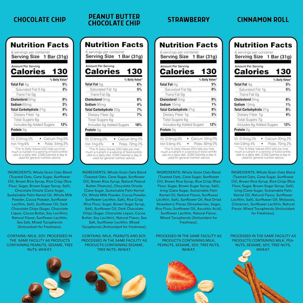 Junkless Classic Chewy Granola Bars Variety Pack Gluten-Free Non-GMO Lower Sugar