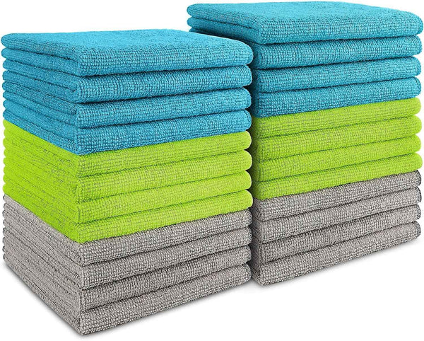 AIDEA Microfiber Cleaning Cloth-50PK, Soft Microfiber Towels for Cars, Absorbent Cleaning Rags, Lint-Free Streak-Free Wash Cloths for House, Kitchen, Window(12in.x12in)