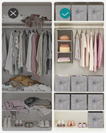 Storage Cubes for Closet Organization with Non-Woven Fabric and Double Handles