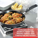 T-fal Signature Nonstick Cookware Set, 12 Piece, Oven Safe, Black, Dishwasher Safe, Kitchen Cooking Set