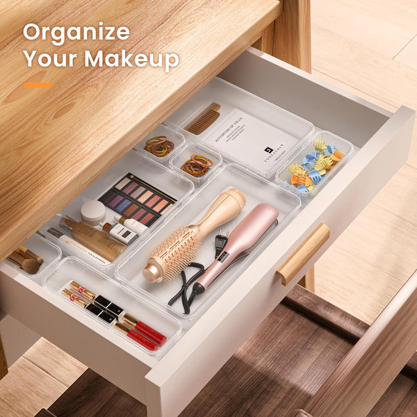 Drawer Organizer for Bathroom, Vanity, and Desk Drawers