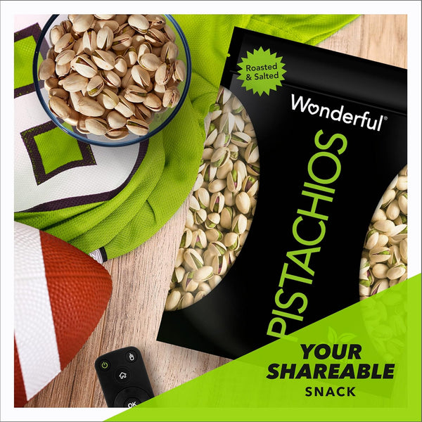 Wonderful Roasted & Salted Pistachios, 48 Ounce Resealable Bag, Gluten Free, Protein Snacks