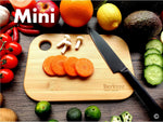 Berkvee small bamboo cutting board set, 2 PCs, FSC-certified, lightweight, BPA free