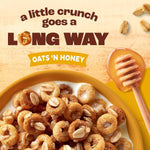 Cheerios Oat Crunch Oats 'N Honey Breakfast Cereal, 24 oz Family Size, Whole Grain, Multigrain