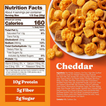 Catalina Crunch Protein Snack Mix with Cheese Crisps, 10g Protein, 2g Sugar, Gluten Free, Cheddar, 5.25 Ounce Bag