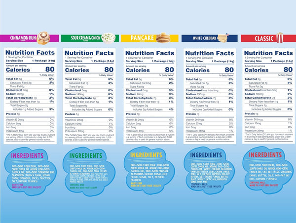 Like Air Puffcorn 5 Flavor Variety Pack, 20 Individual Bags, Gluten Free, Kosher, Non-GMO Corn Snacks