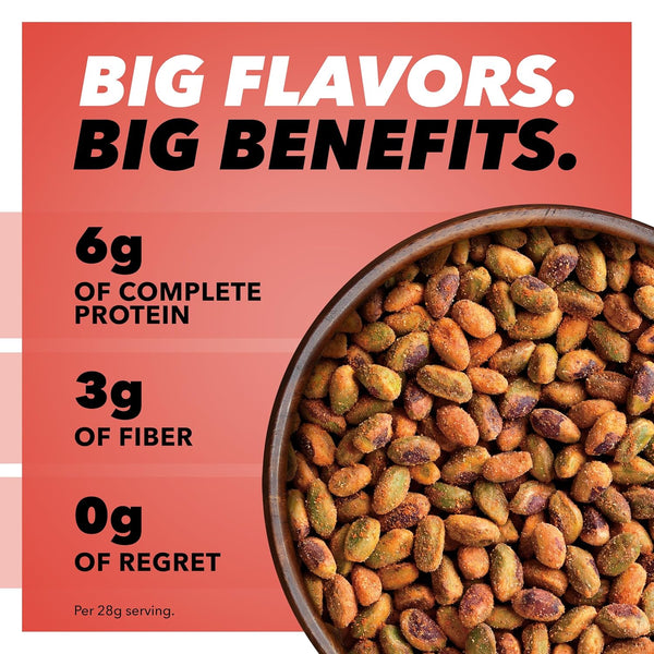 Wonderful Chili Roasted Pistachios, 11 Ounce Resealable Bag, Protein Snacks, Gluten Free, College Snacks
