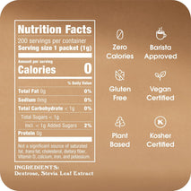 Stevia In The Raw Stevia Sweetener Packets, 200 Ct Box, Zero Calorie Sugar Substitute