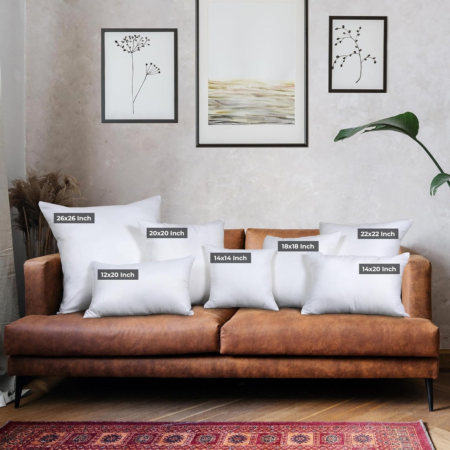 Utopia Bedding Throw Pillows (Set of 4, White), 18 x 18 Inches Pillows for Sofa, Bed and Couch Decorative Stuffer Pillow - Rayz Mart