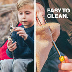 MalloMe Smores Sticks for Fire Pit Long - Marshmallow Roasting Sticks Smores Kit - Smore Skewers Hot Dog Fork Campfire Cooking Equipment, Camping Essentials S'mores Gear Outdoor Accessories 32" 5 Pack