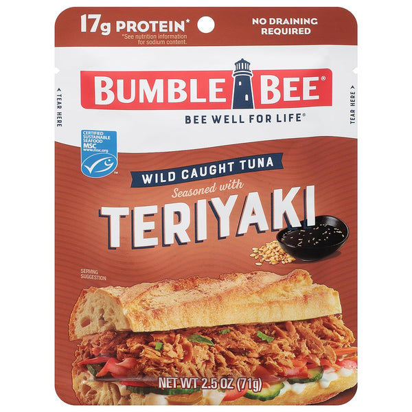 Bumble Bee Spicy Thai Chili Seasoned Tuna Pouch - Wild Caught, Ready to Eat, 15g Protein per Serving, 2.5 oz Packet (Pack of 12)
