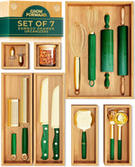 Bamboo drawer organizer boxes for kitchen, bathroom, office, and desk