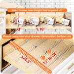 MUDEELA Clear Spice Drawer Organizer for Kitchen Storage