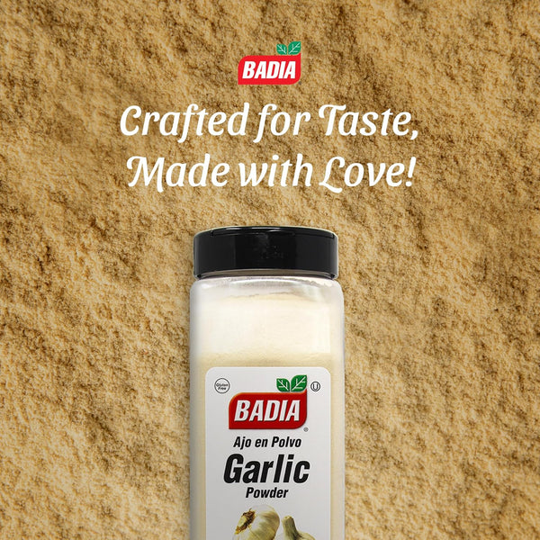 Badia 16 oz Premium Garlic Powder for Cooking Seasoning & Spice Blends Freshly Ground Flavorful