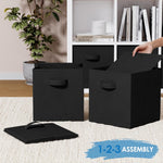 Storage Cubes Pack of 8 Standard Size Cube Storage Bins with Dual Handles