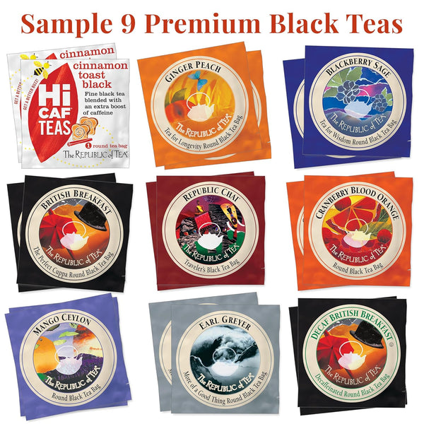 The Republic of Tea Premium Assortment of Teas and Herbs 40 Individually Wrapped Tea Bags