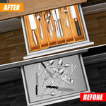 Bamboo Silverware Organizer for Kitchen or Bedroom Utensil Holder
