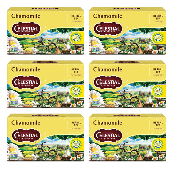 Celestial Seasonings Country Peach Passion Herbal Tea, 20 Tea Bags Box, Pack of 6