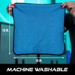 viking glass microfiber cleaning cloth 2 pack blue 16x16 inch for car and home