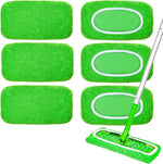 Coral Fleece Reusable Mop Pads 6-Pack for Sweeper Mop - Washable Refills