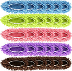 Mop Slippers Shoes 5 Pairs (10 Pieces) - Microfiber Cleaning House Mop Slippers, Floor Cleaning Tools Shoe Cover, Soft Machine Washable Reusable Microfiber Foot Socks for House Kitchen Office