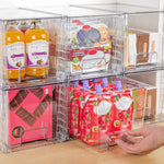 Vtopmart 4 Pack Large Stackable Storage Drawers for Kitchen and Bathroom