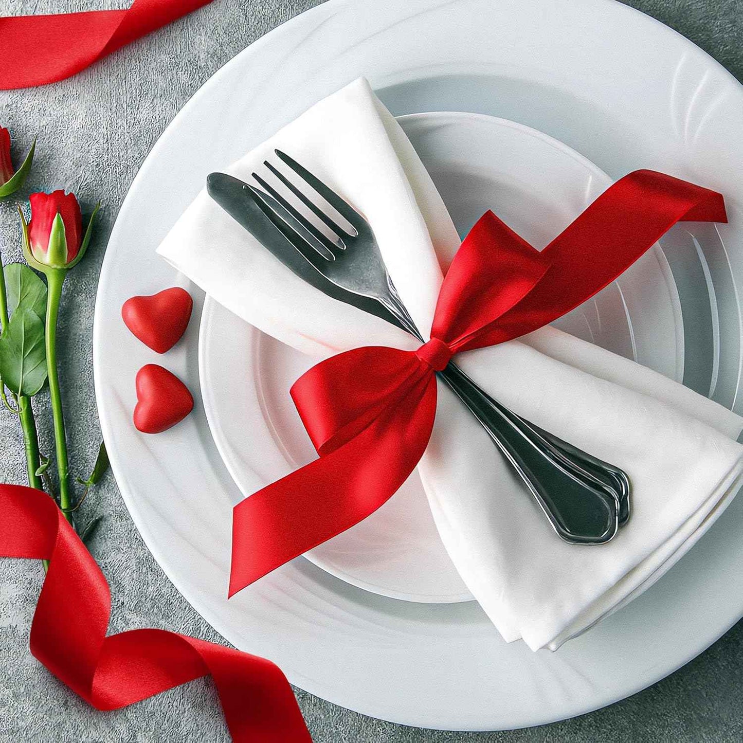 Fullive Red Ribbon 1 1/2 Inch, 30 Yards Red Ribbon for Gift Wrapping, Polyester Satin Christmas Ribbon for Wedding Xmas Tree Valentines Day Decorations DIY Bows Wrapping Bouquet Floral Arrangements