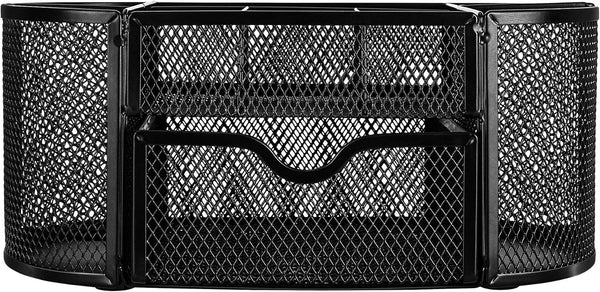 Amazon Basics Mesh Desk Organizer with Pen Holder and Storage