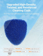 AstroAI Windshield Cleaner Tool with Extendable Handle and Microfiber Pads for Car Interior Detailing, Blue, 15.9in-21in