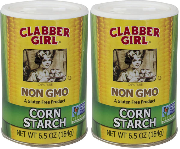 Clabber Girl Non-GMO Gluten-Free Corn Starch, Kosher, 6.5 Ounce Resealable Can