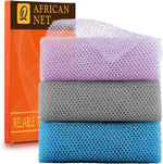 ujfqbh 3 pieces african bath sponge pink yellow purple exfoliating shower body scrubber