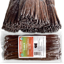 FitNClean Madagascar Vanilla Beans Bulk Fresh Organic Grade A Pods Non-Gmo 5 Long for Baking and Extract