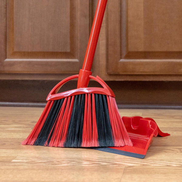 O-Cedar One Sweep Broom with Step-On Dustpan | Remove 99% with One | Lightweight Quiet Cleaning Tool | Ideal for Pet Owners