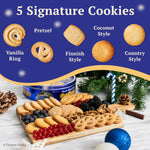 Royal Dansk Danish Butter Cookies, assorted Christmas gift tin, 24 oz, premium quality, reusable tin