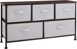 Amazon Basics Extra Wide Fabric 5-Drawer Storage Organizer Unit for Closet