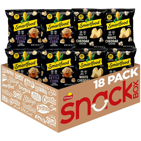 White Cheddar and Flamin' Hot Popcorn Variety Pack, 40 Individually Wrapped Snacks
