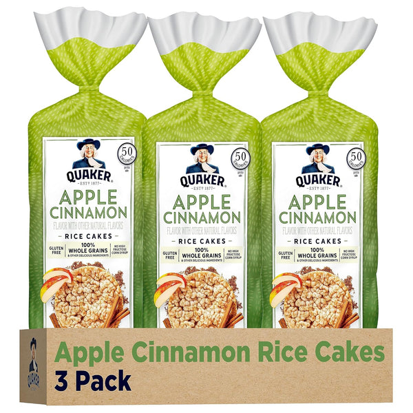 Quaker Large Rice Cakes White Cheddar 5.5 Oz Pack of 3
