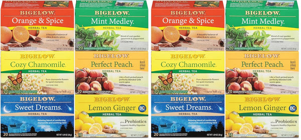 Bigelow Tea Caffeine Free 6 Flavor Herbal Tea Variety Pack