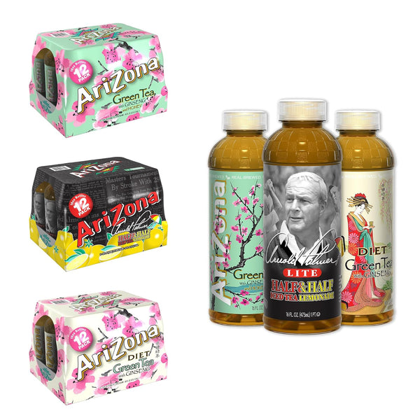 Arizona Premium Brewed Arnold Palmer Bottled Tea 16-Ounce | 12-Count