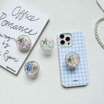 Sky Blue Ocean Style Expandable Collapsible Phone Grip Stand Holder for Smartphone Tablet Cell Phone Accessory
