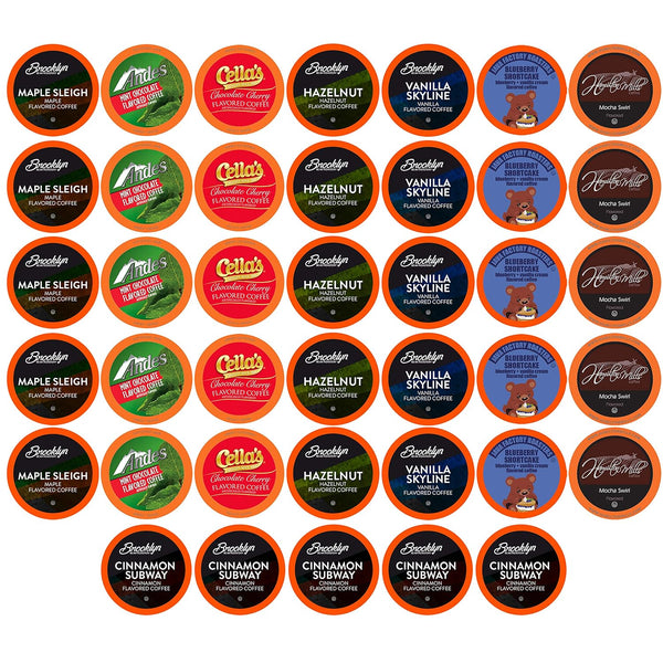 Variety Pack of 40 High Caffeine Coffee Pods for Keurig K Cup Brewers