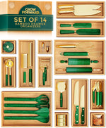 Bamboo drawer organizer boxes for kitchen, bathroom, office, and desk