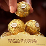 Ferrero Rocher, 24-count, individually wrapped, 10.6 oz premium milk chocolate hazelnut gift box