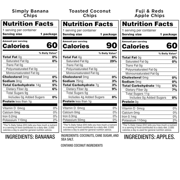 Bare Baked Crunchy Fruit Variety Pack, 16 Count, 0.53 Ounce Bags