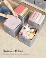 Storage Cubes for Closet Organization with Non-Woven Fabric and Double Handles