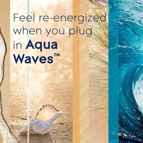 Glade PlugIns Refills Air Freshener, Scented and Essential Oils for Home and Bathroom, Aqua Waves, 6.7 Fl Oz, 10 Count