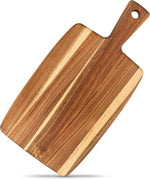 Acacia wood cutting board and serving board with handle for kitchen and dining