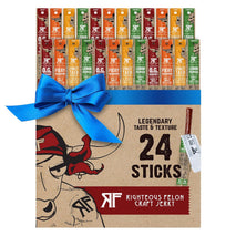 Righteous Felon Variety Meat Sticks, 24 Count, Individually Wrapped, Jerky Variety Pack